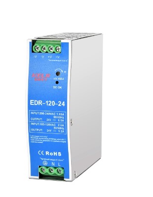 [ISEDR-120-24] Din RAIL Power Supply, AC-DC, 120W, 1 Output 5A at 24Vdc