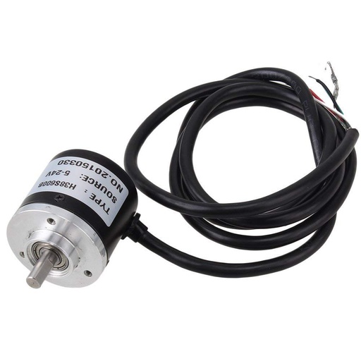 [210001000100] Two-phase AB incremental rotary encoder, 600P / R, 6 mm shaft (DC5-24Vdc)